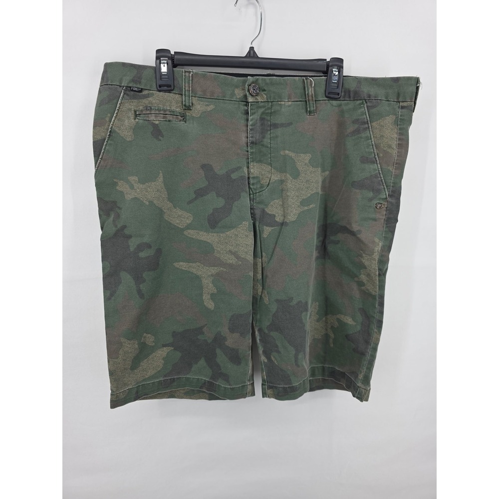 Fox Racing Selecter Slim Fit Camo Shorts Mens 38 Green Woodland Camouflage Chino